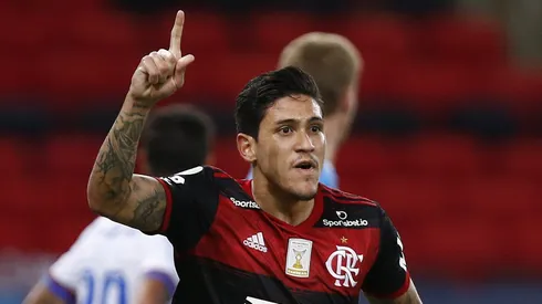 RIO DE JANEIRO, BRAZIL - DECEMBER 20: Pedro of Flamengo celebrates his goal during a match between Flamengo and Bahia as part of 2020 Brasileirao Series A at Maracana Stadium on December 20, 2020 in Rio de Janeiro, Brazil. (Photo by Wagner Meier/Getty Images)