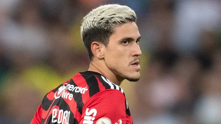 MT - CUIABA - 06/08/2023 - BRASILEIRO A 2023, CUIABA X FLAMENGO - Pedro jogador do Flamengo durante partida contra o Cuiaba no estadio Arena Pantanal pelo campeonato Brasileiro A 2023. Foto: Gil Gomes/AGIF