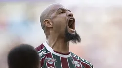 Foto: Jorge Rodrigues/AGIF - Felipe Melo, jogador do Fluminense, comemora seu gol durante partida contra o Bragantino no estadio Maracana pelo campeonato BRASILEIRO A 2023.