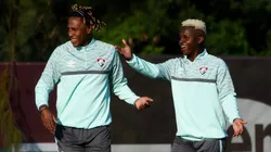 MAILSON SANTANA/FLUMINENSE FC - Cazares (à direita) atuou no Fluminense durante sua passagem pelo futebol brasileiro