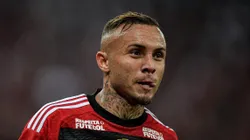 RJ - RIO DE JANEIRO - 11/06/2023 - BRASILEIRO A 2023, FLAMENGO X GREMIO - Everton Cebolinha jogador do Flamengo comemora seu gol durante partida contra o Gremio no estadio Maracana pelo campeonato BRASILEIRO A 2023. Foto: Thiago Ribeiro/AGIF