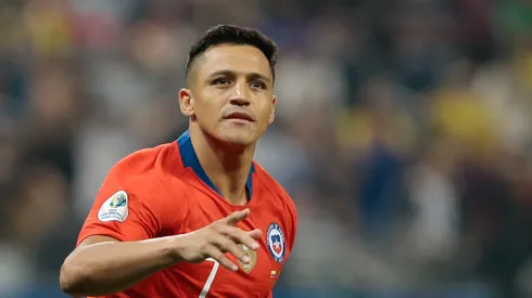 SP - Sao Paulo - 28/06/2019 - Copa America 2019, Colombia x Chile - Alexis Sanchez jogador do Chile comemora a classificacao contra o Colombia no estadio Arena Corinthians pelo campeonato Copa America 2019. Foto: Marcello Zambrana/AGIF