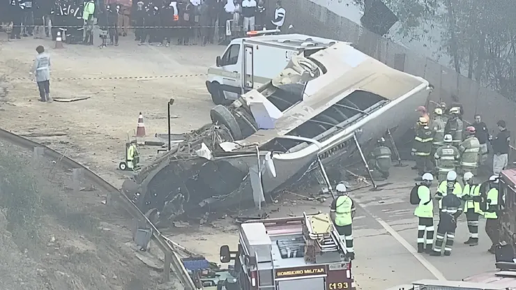 Foto: Reprodução/TV Globo - Acidente de ônibus em BH causou morte de 7 torcedores do Corinthians