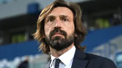 REGGIO NELL'EMILIA, ITALY - MAY 12: Andrea Pirlo, Head Coach of Juventus looks on prior to the Serie A match between US Sassuolo and Juventus at Mapei Stadium - Città del Tricolore on May 12, 2021 in Reggio nell'Emilia, Italy. Sporting stadiums around Italy remain under strict restrictions due to the Coronavirus Pandemic as Government social distancing laws prohibit fans inside venues resulting in games being played behind closed doors. (Photo by Alessandro Sabattini/Getty Images)