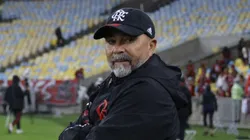 RIO DE JANEIRO, BRAZIL - AUGUST 13: Jorge Sampaoli coach of Flamengo looks on during the match between Flamengo and Sao Paulo as part of Brasileirao 2023 at Maracana Stadium on August 13, 2023 in Rio de Janeiro, Brazil. (Photo by Wagner Meier/Getty Images)
