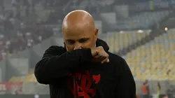 RIO DE JANEIRO, BRAZIL - AUGUST 16: Jorge Sampaoli coach of Flamengo gestures prior to a semifinal second leg match between Flamengo and Gremio as part of Copa do Brasil 2023 at Maracana Stadium on August 16, 2023 in Rio de Janeiro, Brazil. (Photo by Wagner Meier/Getty Images)