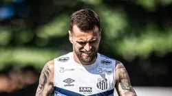 Foto: Raul Baretta/ Santos FC - Lucas Lima no CT Rei Pelé