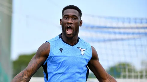 ROME, ITALY - JUNE 13: Quissanga Bastos of SS Lazio in action during a friendly match at the Formello center on June 13, 2020 in Rome, Italy. (Photo by Marco Rosi - SS Lazio/Getty Images)