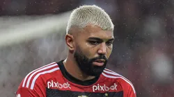 Gabigol lamentando contra o SPFC