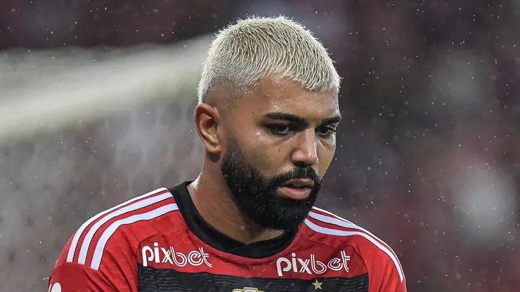 Gabigol lamentando contra o SPFC