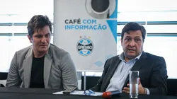 Foto: Lucas Uebel/Grêmio/Divulgação - Brum e Guerra: dirigentes abriram o jogo sobre Flamengo x Grêmio