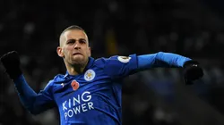 LEICESTER, ENGLAND - NOVEMBER 06: Islam Slimani of Leicester City (Photo by Michael Regan/Getty Images)