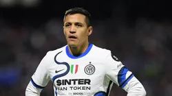 SALERNO, ITALY - DECEMBER 17: Alexis Sanchez of FC Internazionale during the Serie A match between US Salernitana and FC Internazionale at Stadio Arechi on December 17, 2021 in Salerno, Italy. (Photo by Francesco Pecoraro/Getty Images)