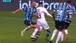 Reprodução/Premiere - Fluminense reclama de pênalti em Nino