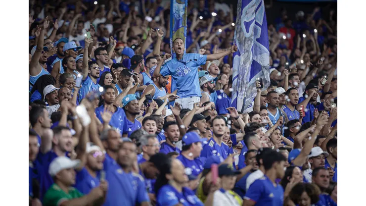 Foto: Divulgação/ Twitter Cruzeiro. Torcida celeste marca presença no Mineirão.