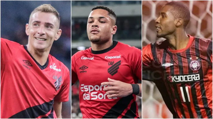 Foto: Agif; Athletico/Divulgaçao - Artilheiros do Athletico na Libertadores