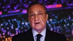MADRID, SPAIN - MARCH 11: Florentino Perez, President of Real Madrid, at the announcement of Zinedine Zidane as new Real Madrid head coach at Estadio Santiago Bernabeu on March 11, 2019 in Madrid, Spain. Zinedine Zidane returns as Real Madrid manager just 10 months after leaving the Spanish club. (Photo by Denis Doyle/Getty Images)