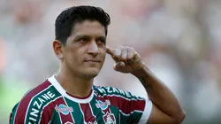 RIO DE JANEIRO, BRAZIL - JUNE 4: German Cano of Fluminense gestures during the match between Fluminense and Red Bull Bragantino as part of Brasileirao 2023 at Maracana Stadium on June 4, 2023 in Rio de Janeiro, Brazil. (Photo by Wagner Meier/Getty Images)