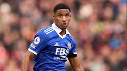 MANCHESTER, ENGLAND - FEBRUARY 19: Tetê of Leicester during the Premier League match between Manchester United and Leicester City at Old Trafford on February 19, 2023 in Manchester, England. (Photo by Richard Heathcote/Getty Images)