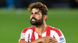 BARCELONA, SPAIN - JUNE 30: Diego Costa of Atletico de Madrid reacts during the Liga match between FC Barcelona and Club Atletico de Madrid at Camp Nou on June 30, 2020 in Barcelona, Spain. (Photo by David Ramos/Getty Images)