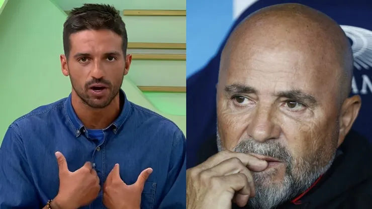 - Jornalista Venê Casagrande e Jorge Sampaoli, técnico do Flamengo