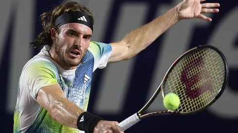 Tsitsipas durante a final de Los Cabos, no último sábado (5)