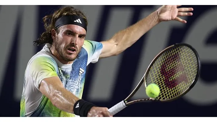 Tsitsipas durante a final de Los Cabos, no último sábado (5)