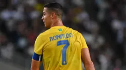 OSAKA, JAPAN - JULY 25: Cristiano Ronaldo of Al Nassr looks on during the pre-season friendly match between Paris Saint-Germain and Al-Nassr at Yanmar Stadium Nagai on July 25, 2023 in Osaka, Japan. (Photo by Kenta Harada/Getty Images)