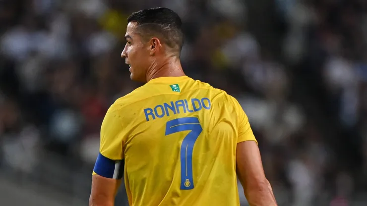 OSAKA, JAPAN - JULY 25: Cristiano Ronaldo of Al Nassr looks on during the pre-season friendly match between Paris Saint-Germain and Al-Nassr at Yanmar Stadium Nagai on July 25, 2023 in Osaka, Japan. (Photo by Kenta Harada/Getty Images)