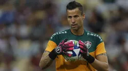 RIO DE JANEIRO, BRAZIL - MAY 13: Fabio goalkeeper of Fluminense warms up before a match between Fluminense and Cuiaba as part of Brasileirao 2023 at Maracana Stadium on May 13, 2023 in Rio de Janeiro, Brazil. (Photo by Wagner Meier/Getty Images)