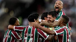 RJ - RIO DE JANEIRO - 22/04/2023 - BRASILEIRO A 2023, FLUMINENSE X ATHLETICO-PR - Nino jogador do Fluminense comemora seu gol com jogadores do seu time durante partida contra o Athletico-PR no estadio Maracana pelo campeonato BRASILEIRO A 2023. Foto: Thiago Ribeiro/AGIF
