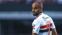 SP - SAO PAULO - 06/08/2023 - BRASILEIRO A 2023, SAO PAULO X ATLETICO-MG - Lucas Moura jogador do Sao Paulo durante partida contra o Atletico-MG no estadio Morumbi pelo campeonato Brasileiro A 2023. Foto: Marcello Zambrana/AGIF