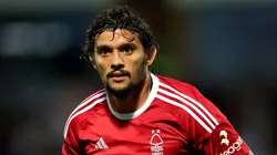 BURTON-UPON-TRENT, ENGLAND - JULY 27: Gustavo Scarpa of Nottingham Forest looks on during the pre-season friendly match between Nottingham Forest and Leeds United at the Pirelli Stadium on July 27, 2023 in Burton-upon-Trent, England. (Photo by David Rogers/Getty Images)