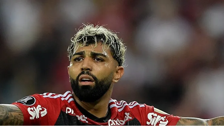 RJ - RIO DE JANEIRO - 03/08/2023 - LIBERTADORES 2023, FLAMENGO X OLIMPIA - Gabigol jogador do Flamengo durante partida contra o Olimpia no estadio Maracana pelo campeonato Libertadores 2023. Foto: Thiago Ribeiro/AGIF