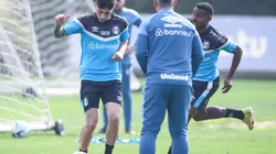 Foto: Twitter/Grêmio. Equipe faz preparação para jogo contra o Vasco da Gama.