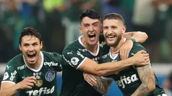 O jogador Zé Rafael, da SE Palmeiras, comemora seu gol contra a equipe do C Athletico Paranaense, durante partida válida pelas finais, volta, da Recopa Sul-Americana, na arena Allianz Parque. (Foto: Cesar Greco)