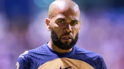PUEBLA, MEXICO - SEPTEMBER 23: Dani Alves of Pumas looks on during the 7th round match between Puebla and Pumas UNAM as part of the Torneo Apertura 2022 Liga MX at Cuauhtemoc Stadium on September 23, 2022 in Puebla, Mexico. (Photo by Hector Vivas/Getty Images)