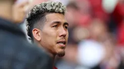 LIVERPOOL, ENGLAND - MAY 20: Roberto Firmino of Liverpool is seen looking emotional following his last home appearance in the Premier League match between Liverpool FC and Aston Villa at Anfield on May 20, 2023 in Liverpool, England. (Photo by Jan Kruger/Getty Images)