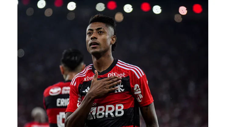 RJ - RIO DE JANEIRO - 05/07/2023 - COPA DO BRASIL 2023, FLAMENGO X ATHLETICO-PR - Bruno Henrique jogador do Flamengo comemora seu gol durante partida contra o Athletico-PR no estadio Maracana pelo campeonato Copa do Brasil 2023. Foto: Thiago Ribeiro/AGIF