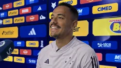 Foto: Reprodução Cruzeiro - O atacante Rafael Elias concedeu sua primeira entrevista coletiva como jogador do Cruzeiro
