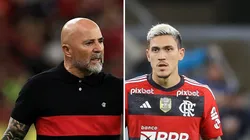 Foto: Getty Images/Buda Mendes e Agif/Pedro H. Tesch - Pedro e Sampaoli não estão bem