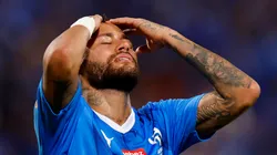 RIYADH, SAUDI ARABIA - SEPTEMBER 29: Neymar reacts during the Saudi Pro League match between Al Hilal and Al Shabab at Prince Faisal Bin Fahad on September 29, 2023 in Riyadh, Saudi Arabia. (Photo by Francois Nel/Getty Images)