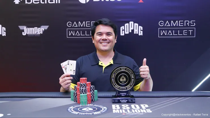 Ricardo Nagatomo ganhou grande premiação no poker online (Foto: Divulgação/BSOP)