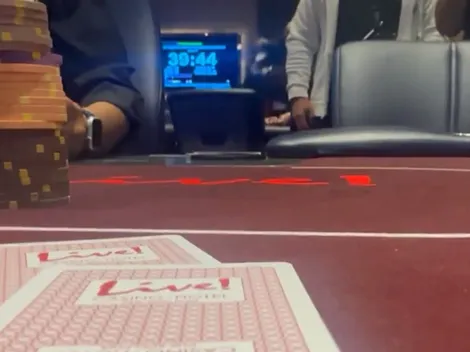 Você ARRISCARIA US$ 1.100 sem ver suas cartas no poker? Assista a VÍDEO cheio de coragem