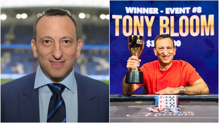 Tony Bloom é o presidente do Brighton FC e ja forrou no poker (Fotos: Divulgação/Brighton e Divulgação/PokerGO)