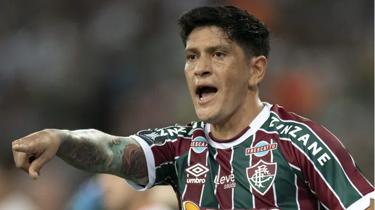 RJ - RIO DE JANEIRO - 08/08/2023 - LIBERTADORES 2023, FLUMINENSE X ARGENTINOS JUNIORS - German Cano jogador do Fluminense durante partida contra o Argentinos Juniors no estadio Maracana pelo campeonato Libertadores 2023. Foto: Jorge Rodrigues/AGIF