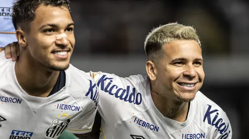 SP - SANTOS - 29/04/2023 - BRASILEIRO A 2023, SANTOS X AMERICA-MG - Soteldo jogador do Santos durante partida contra o America-MG no estadio Vila Belmiro pelo campeonato BRASILEIRO A 2023. Foto: Abner Dourado/AGIF