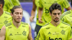 Foto: Allan Carvalho/AGIF - Filipe Luís e Rodrigo Caio