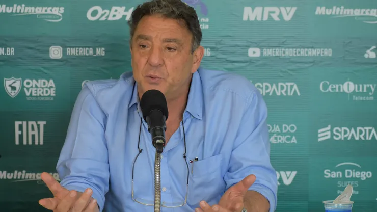 Foto: Estevão Germano / América / Divulgação - Salum: presidente do América desabafou em coletiva