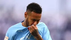 ABHA, SAUDI ARABIA - SEPTEMBER 21: Neymar of Al Hilal Club looks on prior to the Saudi Pro League match between Damak and and Al Hilal at Prince Sultan Bin Abdulaziz Sport City on September 21, 2023 in Abha, Saudi Arabia. (Photo by Francois Nel/Getty Images)